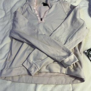 Nike Pink Long Sleeve Boxy Polo Sweatshirt